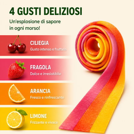 Fruit by the Foot Starburst 128g (6 Rotoli) – Caramelle Gommose alla Frutta