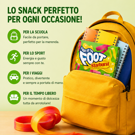 Fruit by the Foot Starburst 128g (6 Rotoli) – Caramelle Gommose alla Frutta