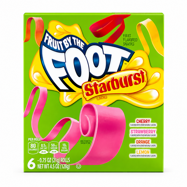 Fruit by the Foot Starburst 128g (6 Rotoli) – Caramelle Gommose alla Frutta