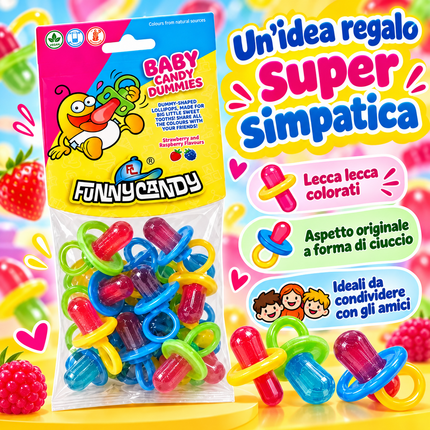 Funny Candy Baby Dummies – Pacifier-Shaped Candies