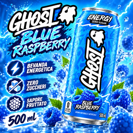 GHOST Energy Blue Raspberry Zero Sugar – 500 ml