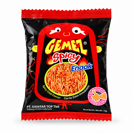 Gemez Enaak Spicy Chilli 14 g – Snack Croccante di Noodles Piccanti