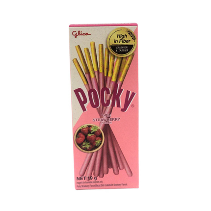 Glico Pocky Strawberry High Fiber Biskuitstangen (19 g)