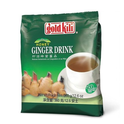 Gold Kili Honig Ingwer Getränk 360g (20 Beutel) – Instant Ingwer-Honig-Getränk