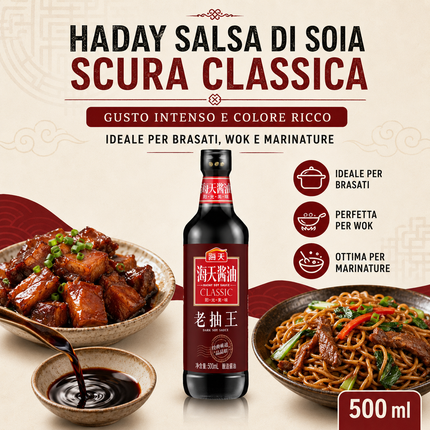 Haday Klassische Dunkle Sojasauce – 500 ml