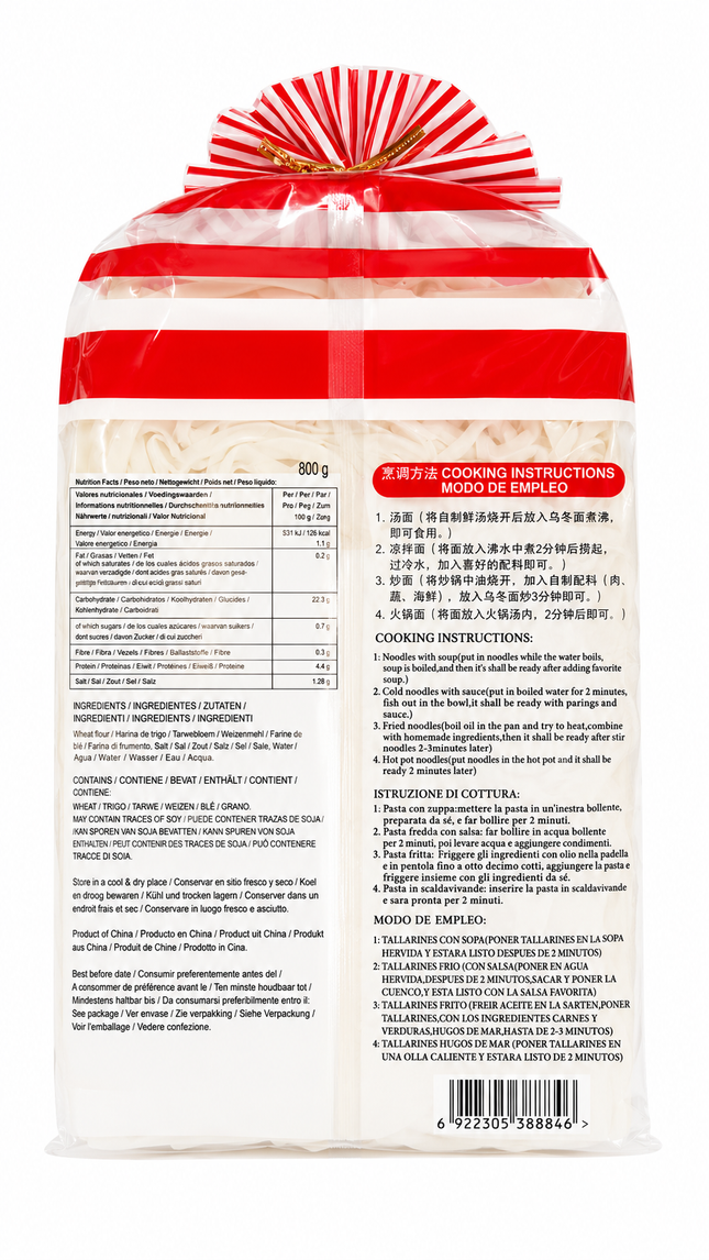 Happy Fortunes Udon Noodles Freschi 800g (4x200g)