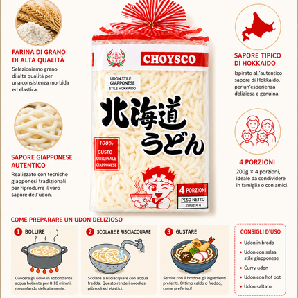 Happy Fortunes Udon Noodles Freschi 800g (4x200g)