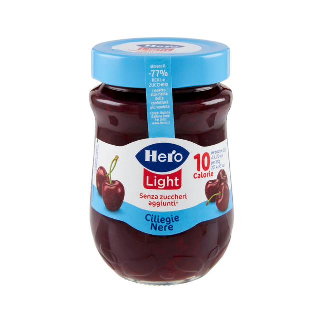 Hero Light Black Cherry Jam No Added Sugar 280 g