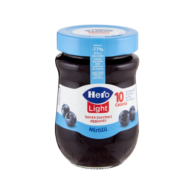 Hero Light Blueberry Jam No Added Sugars 280 g