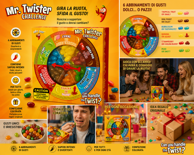 Hot Chip Mr. Twister Challenge – Jelly Beans dai Gusti Misteriosi (120g)