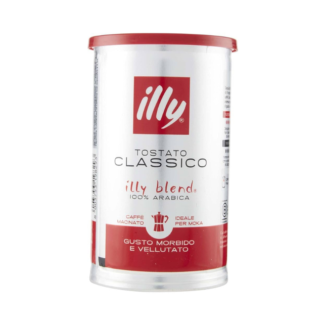 Illy Caffè Macinato Tostato Classico 250 g – 100% Arabica per Moka