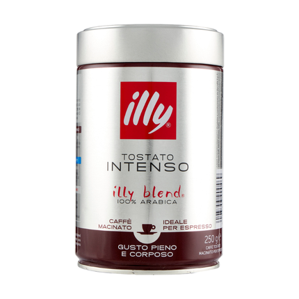 Illy Gemahlener Röstkaffee Intenso 250 g – 100 % Arabica für Espresso
