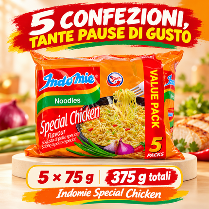 Indomie Special Chicken – Nudeln 5 × 75 g (375 g)