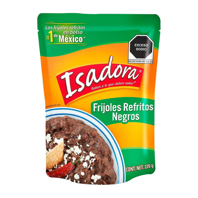 Isadora Frijoles Refritos Negros Fagioli Neri Rifritti 220 g