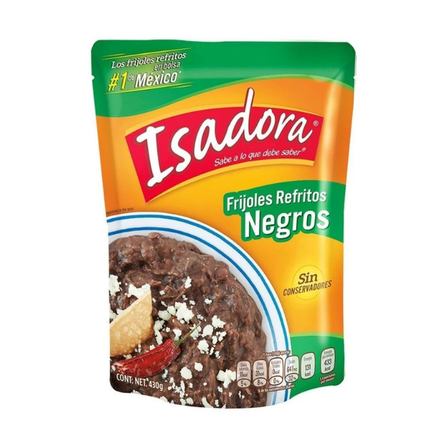 Isadora Frijoles Refritos Negros Fagioli Neri Rifritti 430 g