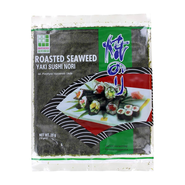 JH Foods Yaki Sushi Nori Gerösteter Seetang 10 Blätter 28g