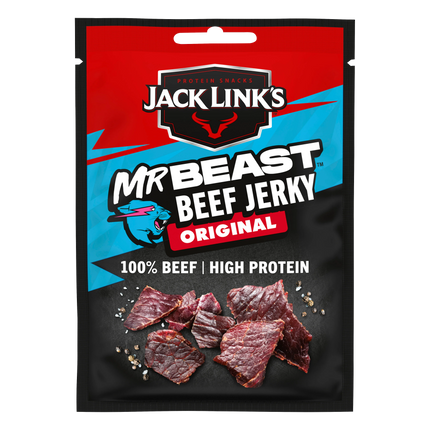 Jack Link’s x MrBeast Beef Jerky Original 40g – Snack Proteico di Manzo 100% Beef