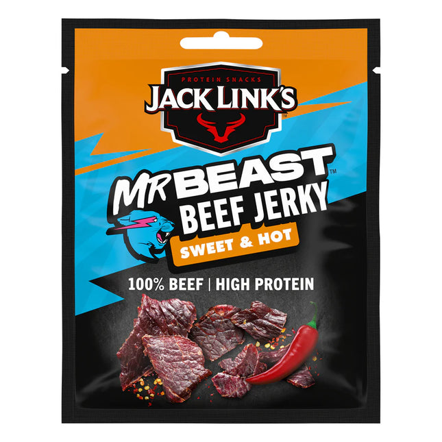 Jack Link’s x MrBeast Beef Jerky Sweet & Hot  40g –  Piccante 100% Beef