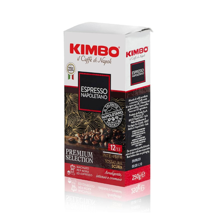 Kimbo Espresso Napoletano Premium Selection Macinato 250 g – Per Moka ed Espresso