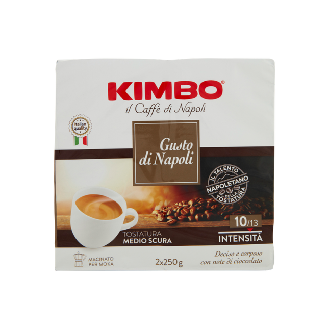 Kimbo Gusto di Napoli Caffè Macinato per Moka 2 × 250 g (500 g)