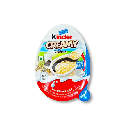 Kinder Creamy Milky & Crunchy – Snack al Latte e Riso Croccante 19g