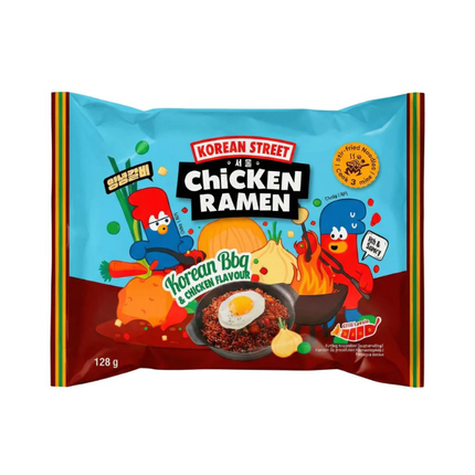 Korean Street Chicken Ramen Korean BBQ Chicken Flavour – Noodles Istantanei 128 g