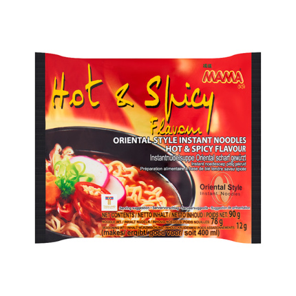 MAMA Hot & Spicy Flavour – Noodles Istantanei Piccanti 90 g