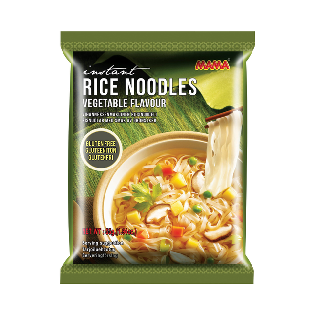 MAMA Instant Rice Noodles Vegetable Flavour – Noodles di Riso alle Verdure Senza Glutine 55 g