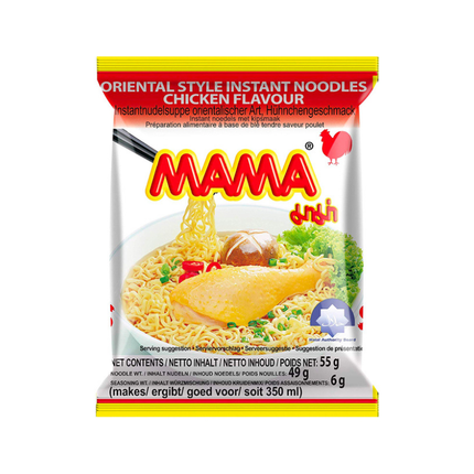 Mama Chicken Flavour 55 g – Noodles Istantanei Thailandesi al Gusto Pollo