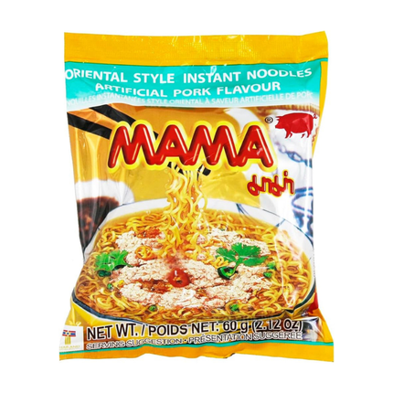 Mama Instant Noodles Artificial Pork Flavour 60 g – Instantnudeln mit Schweinefleischgeschmack