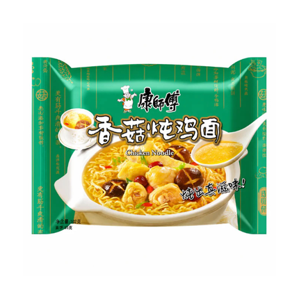 Master Kong Chicken Noodle mit Pilzen 102 g – Instant-Nudeln mit Huhn und Shiitake-Pilzen