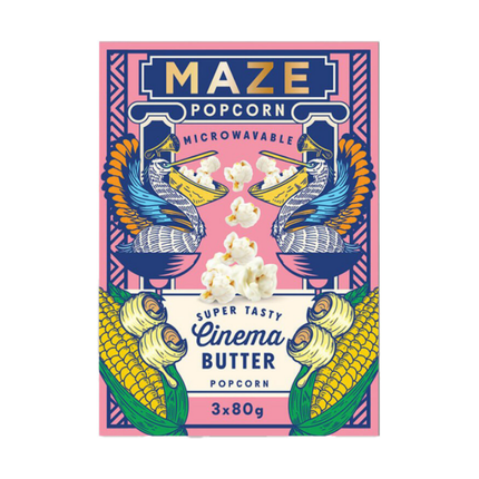 Maze Popcorn Microonde Cinema Butter 3x80g (240g)