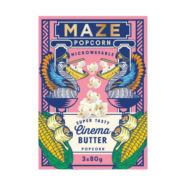 Maze Popcorn Microonde Cinema Butter 3x80g (240g)