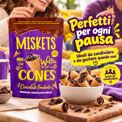 Miskets Dark Chocolate Waffle Cones 70 g
