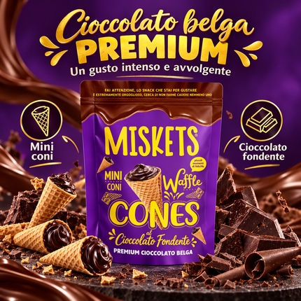 Miskets Dark Chocolate Waffle Cones 70 g