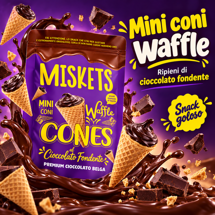 Miskets Dark Chocolate Waffle Cones 70 g
