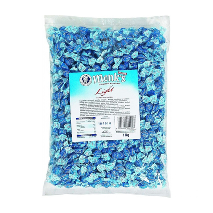 Monk’s Mini Light – Caramelle Dure Mentolo ed Eucalipto Senza Zucchero 1 kg
