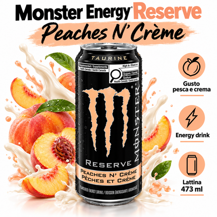 Monster Reserve – Peaches N' Creme – 473 ml