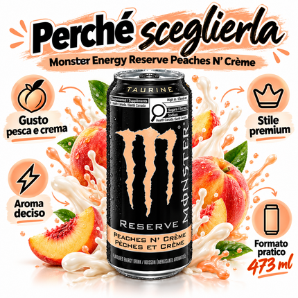 Monster Reserve – Peaches N' Creme – 473 ml