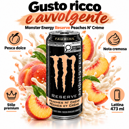 Monster Reserve – Peaches N' Creme – 473 ml