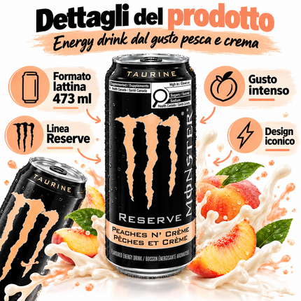 Monster Reserve – Peaches N' Creme – 473 ml