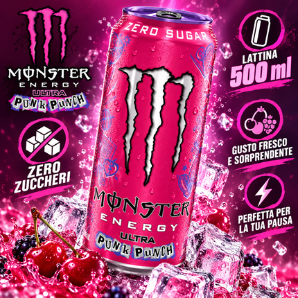 Monster Ultra Punk Punch Zero Zucker 473 ml
