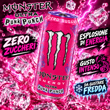 Monster Ultra Punk Punch Zero Zucker 473 ml