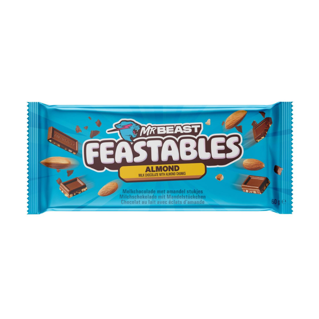 MrBeast Feastables Almond Milk Chocolate Bar 60g