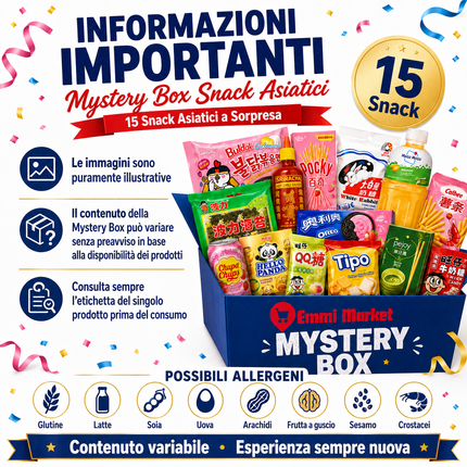 Asiatische Snack Mystery Box – 15 Überraschungs-Snacks