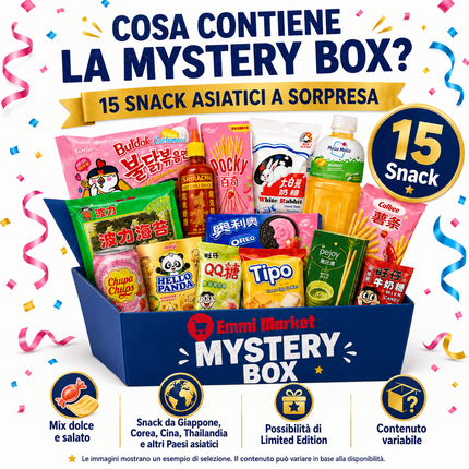 Asiatische Snack Mystery Box – 15 Überraschungs-Snacks