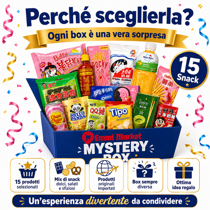 Asiatische Snack Mystery Box – 15 Überraschungs-Snacks