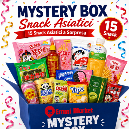 Asiatische Snack Mystery Box – 15 Überraschungs-Snacks