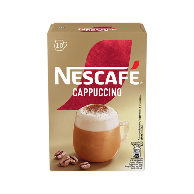 NESCAFÉ Cappuccino Solubile 10 Bustine – Preparato per Cappuccino Cremoso 140g