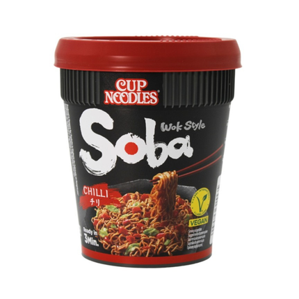 Nissin Cup Noodles Soba Chili 92 g – Noodles Wok Style Piccanti Vegan